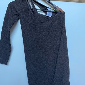 NWT BCBG Body con One Sleeve Dress Grey M